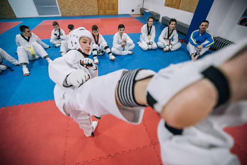 Kids Teaching Taekwondo Stock Photo Download Image Now