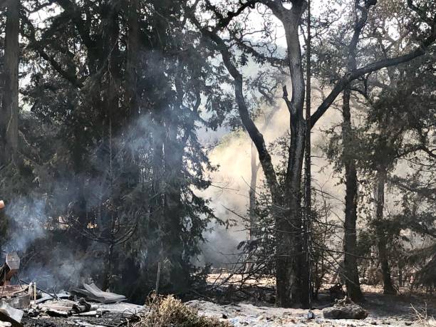 Kincade Fire in Sonoma County stock photo