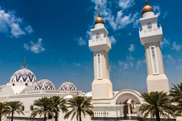 King Abdullah Grand Mosque in the campus of the King Abdullah University of Science and Technology, Thuwal, Saudi Arabia stock photo