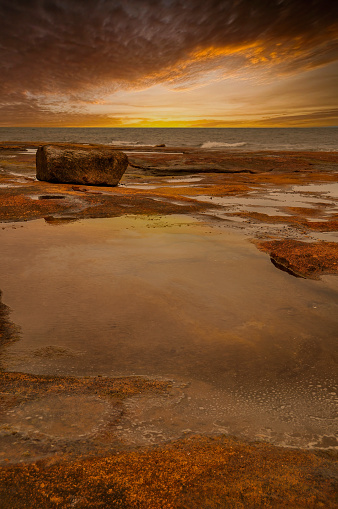Rocks on Caloundra beach on Queensland's Sunshine Coast