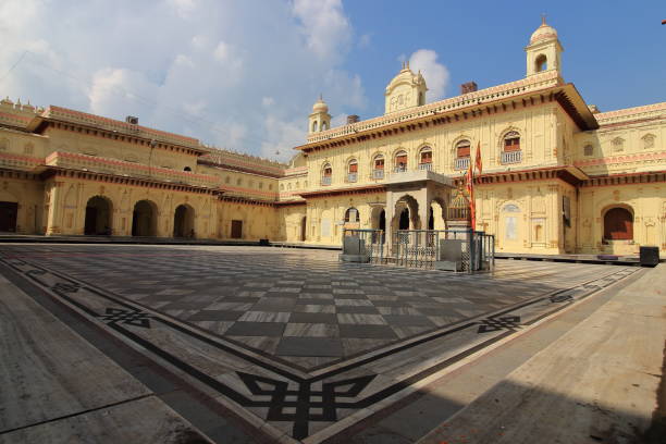 King Dasharath's royal court "Kanak Bhawan" This is the main courtyard of king Dasharath called "Kanak Bhawan" in Ayodhya, Uttar Pradesh, India. ayodhya stock pictures, royalty-free photos & images