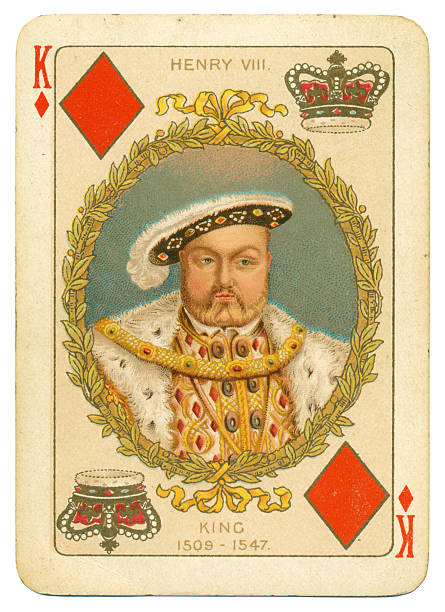 King Henry VIII King of Diamonds stock photo