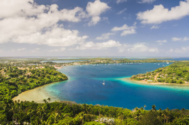 Kingdom of Tonga from above stock photo