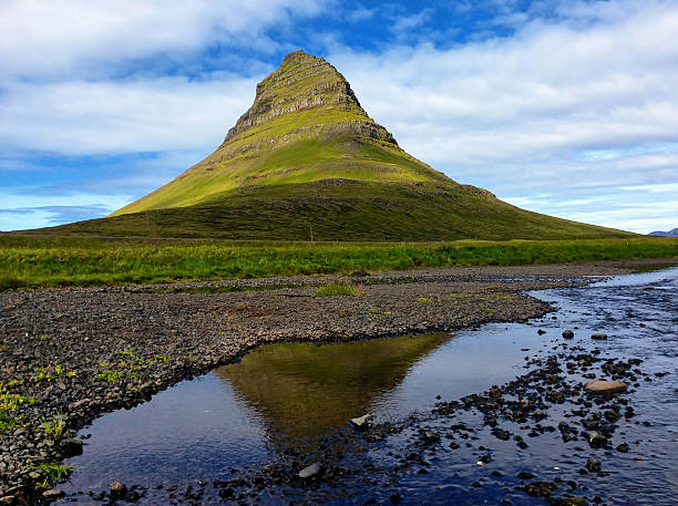 Kirkjufell mountain in Iceland stock photo