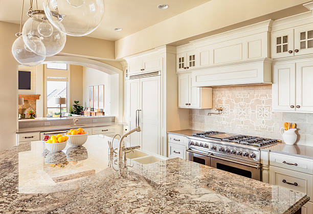 Kitchen in New Luxury Home stock photo