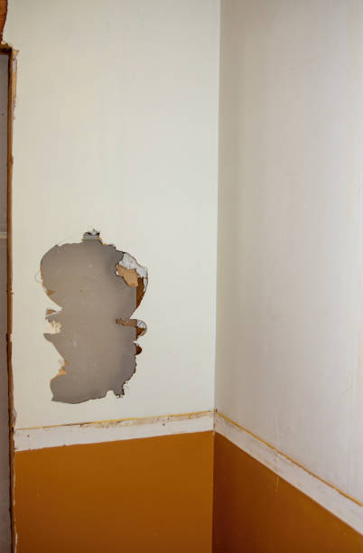 Kitchen Remodel Big Hole in the Drywall stock photo