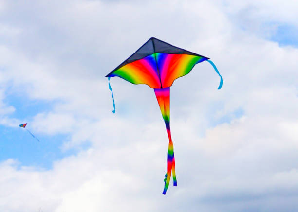Kite Flying in the Sky stock photo