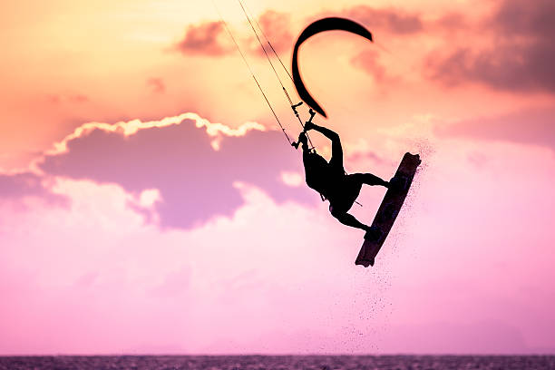 Kitesurfing stock photo