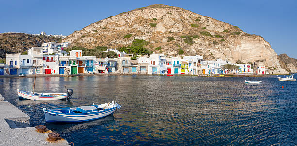 Klima fishing village, Milos island, Cyclades, Greece stock photo