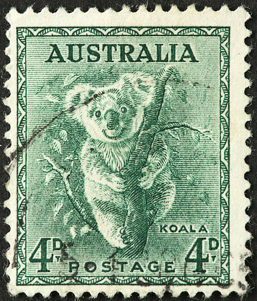 Koala Bears Australia Postage Stamp Cushion Cover 16x16 inch 40cm Cute 