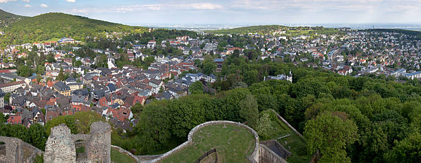 Koenigstein Panorama and Castle stock photo