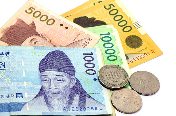 Korean Currency. stock photo