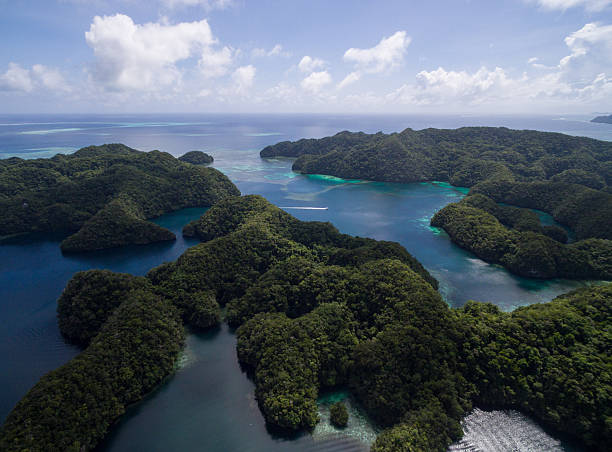 Koror Island in Palau. Archipelago, part of Micronesia Region stock photo