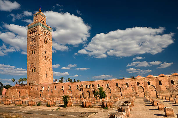 Koutoubia Mosque Morocco. Marrakech. Mosque of Koutoubia koutoubia mosque stock pictures, royalty-free photos & images