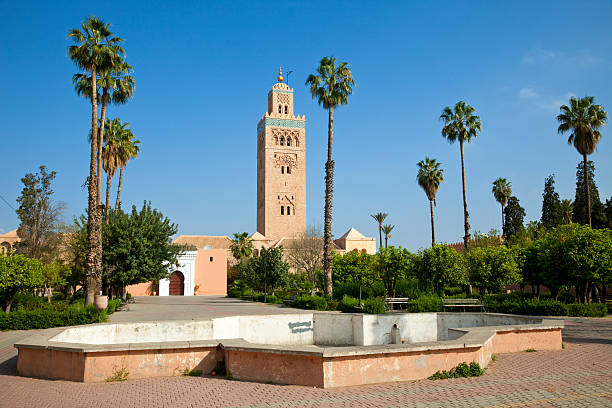 Koutoubia Mosque Koutoubia Mosque in Marrakesh, Morocco. koutoubia mosque stock pictures, royalty-free photos & images