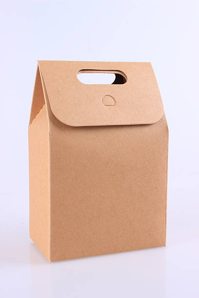 Kraft paper box stock photo