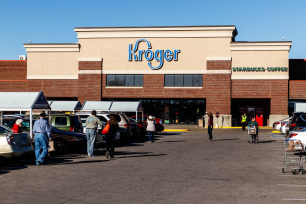Kroger Supermarket. The Kroger Co. is One of the World's Largest Grocery Retailers I stock photo
