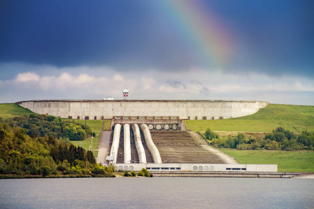Kruonis Pumped Storage Plant in Lithuania stock photo
