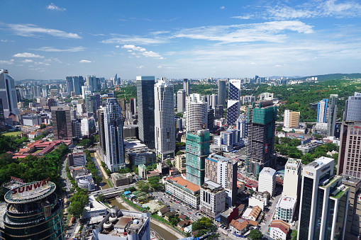 Kuala Lumpur Stadt Luftaufnahme Malaysia Hauptstadt Stockfoto und mehr
