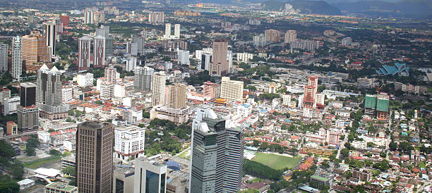 Kuala Lumpur Aerial view of Kuala Lumpur, capital city of Malaysia. central market kuala lumpur stock pictures, royalty-free photos & images