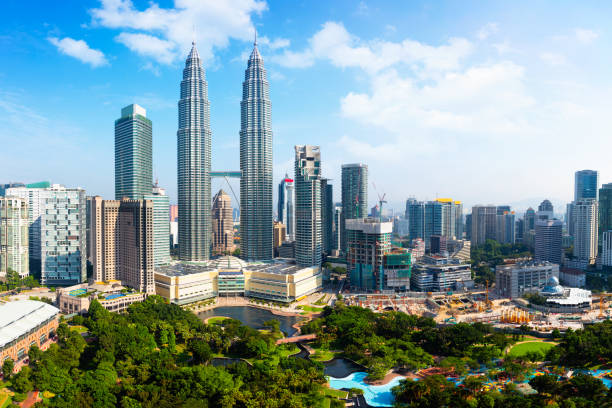 Kuala lumpur skyline Kuala lumpur skyline, Malaysia petronas towers stock pictures, royalty-free photos & images