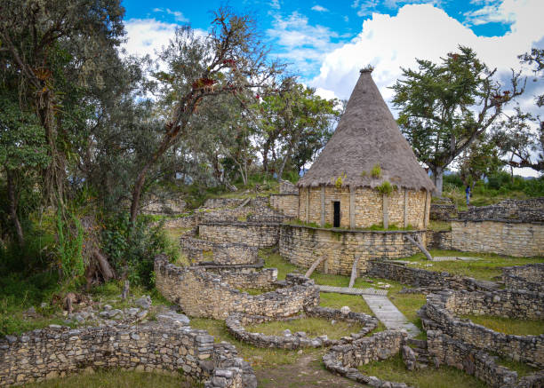 Kuelap archeological site and pre-Inca fortress, Chachapoyas, Amazonas, Peru stock photo