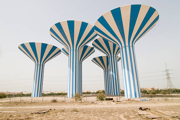 Kuwait watertowers stock photo