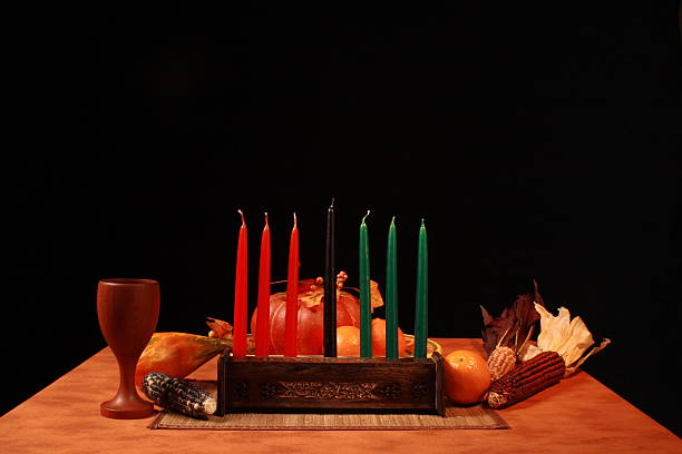 Horizontal Kwanzaa shot with lots of copy space.