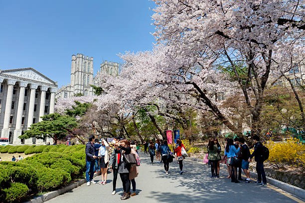 Kyung Hee University, Seoul campus, South Korea stock photo