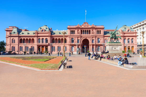 la casa rosada, buenos aires - argentina palacio do govern imagens e fotografias de stock
