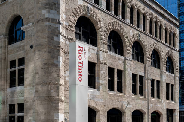 La Cour Rio Tinto sign at their office in Montreal, QC, Canada. stock photo