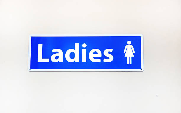 Ladies toilet sign stock photo