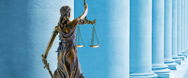 Lady Justice And Columns stock photo