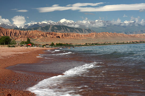 Lake Issyk-kul.Kyrgyzstan stock photo