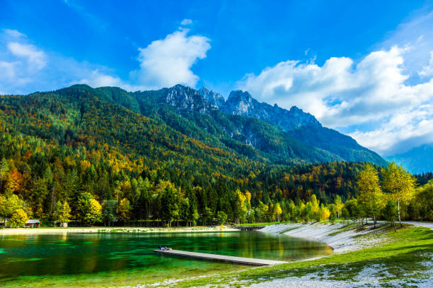 Lake Jasna in the Alps stock photo