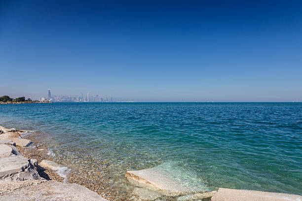 Lake Michigan Panorama stock photo