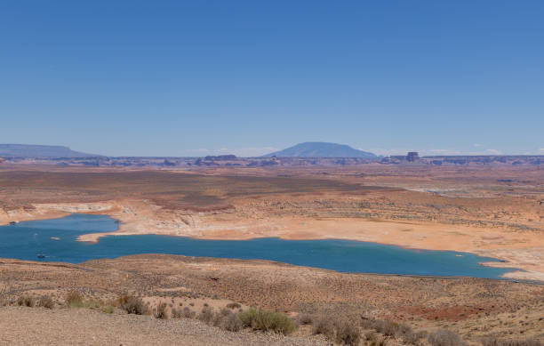 Lake Powell Arizona Landscape in a Severe Drought stock photo