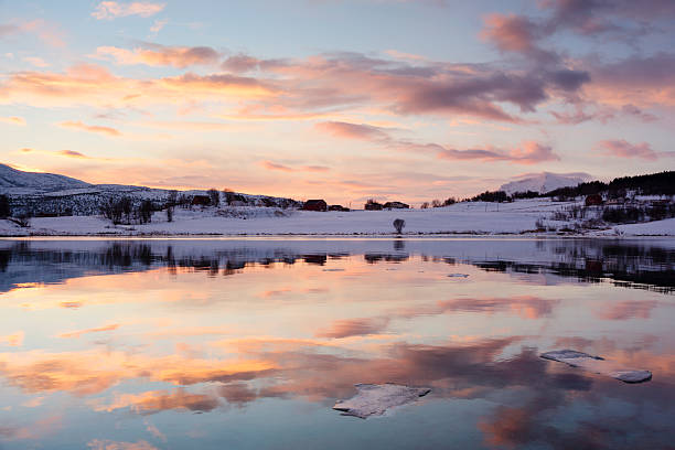 Lake Reflection, Norway stock photo