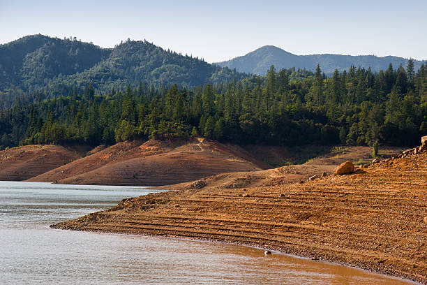 Lake Shasta Drought stock photo
