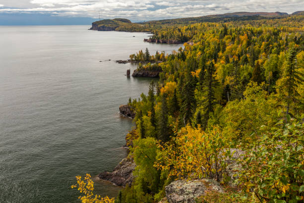 Lake Superior Autumn Landscape stock photo