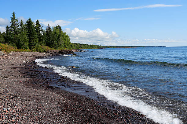 Lake Superior Shoreline stock photo