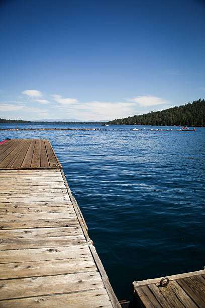 Lake Tahoe and Dock stock photo