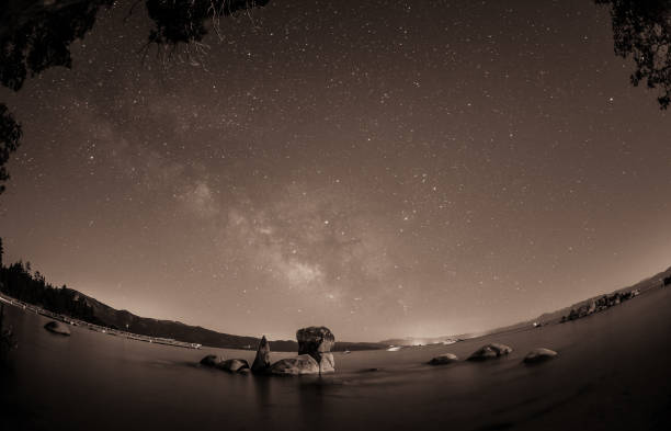 Lake Tahoe under the Stars stock photo