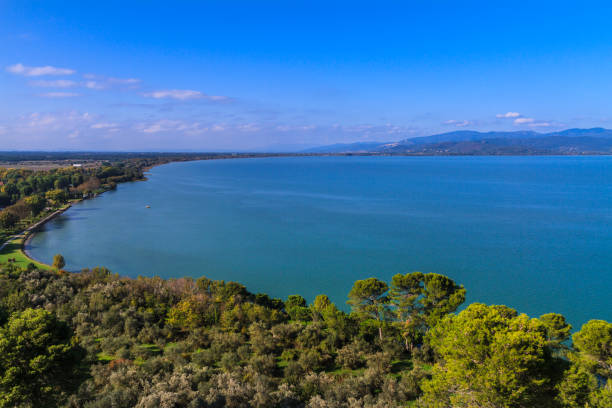 Lake Trasimeno, Umbria, central Italy stock photo