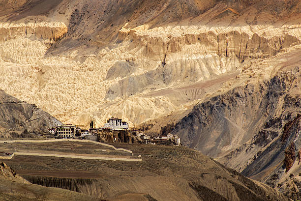 Lamayuru monastery, Ladakh, Jammu and Kashmir, India Lamayuru monastery with view of moonland in background,Ladakh,Jammu and Kashmir, India lamayuru stock pictures, royalty-free photos & images