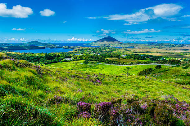 Landscape and Coast Connemara in Ireland stock photo