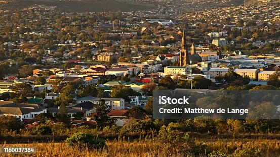 istock A landscape image of the town of Makhanda (Grahamstown), South Africa during sunset. 1160037384