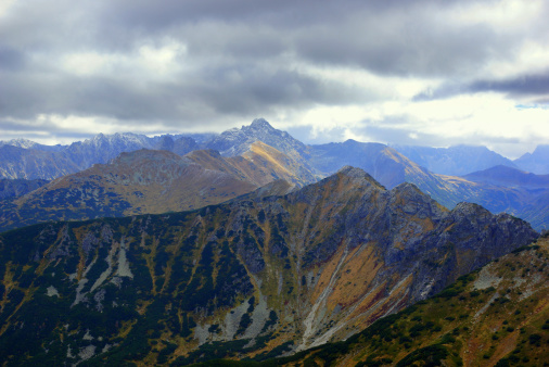 Landscape of high Tatras Mountains in Poland