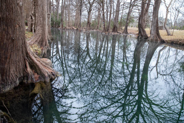 Landscape photo of Jacob's well in Texas stock photo