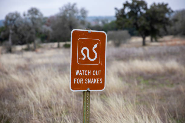 Landscape photo of Jacob's well snake signs stock photo